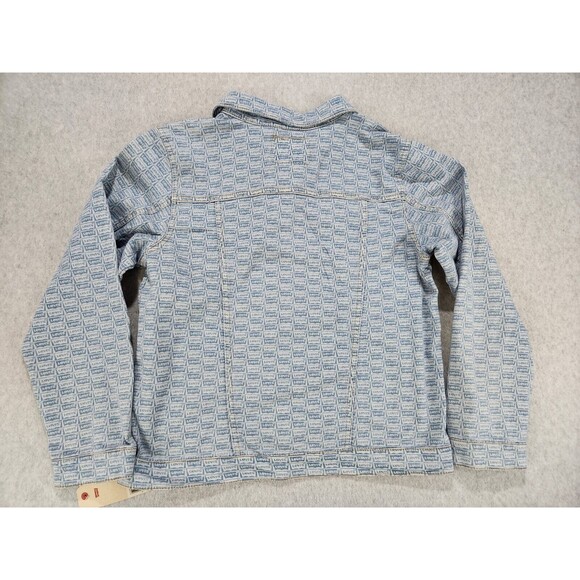 Levi Strauss Youth Blue Denim Logo Button Jacket Girls Sz 12-13 Yrs Womens Small - Picture 11 of 13